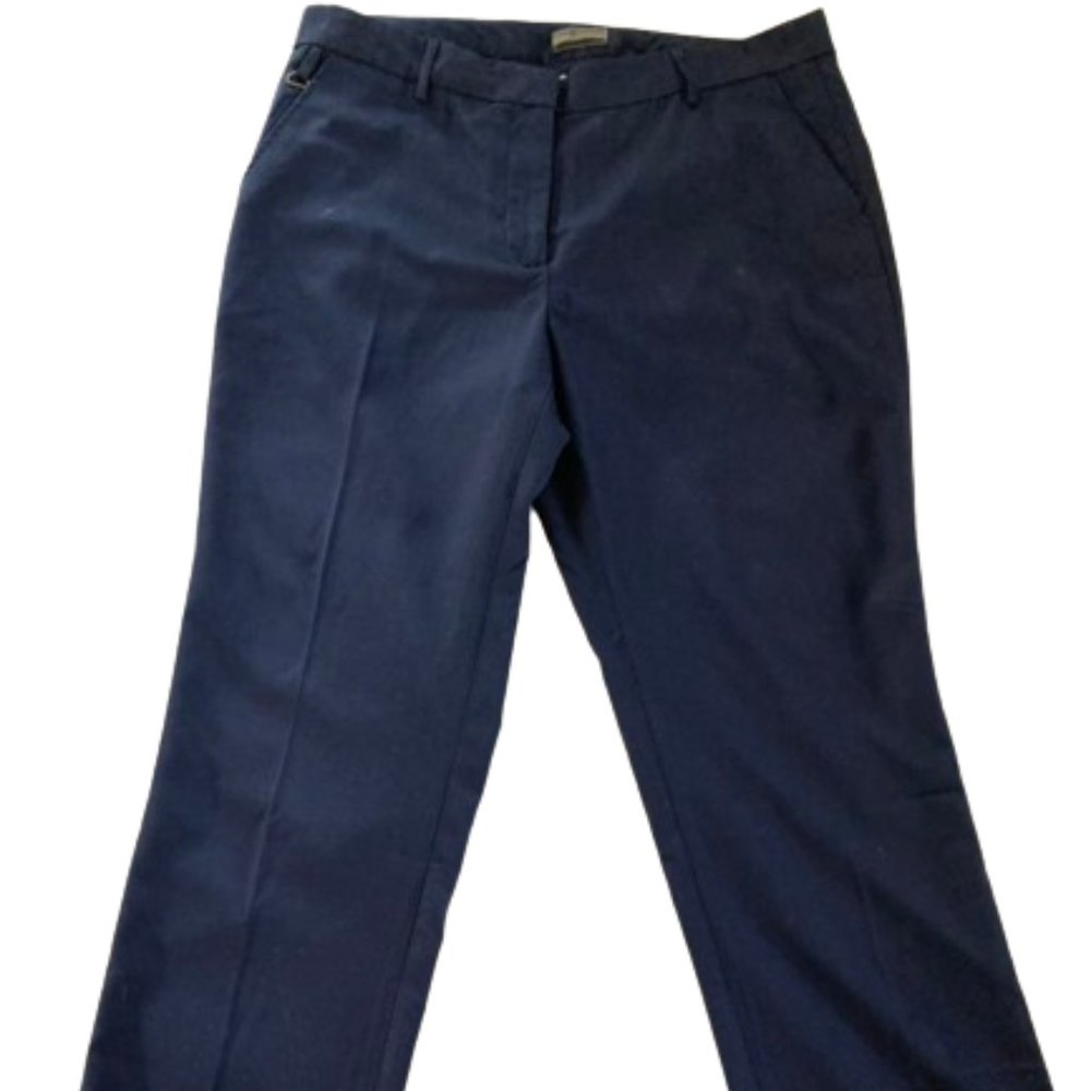 NWOT Apparel Collection Women's Chinos, Navy Mid-Rise Business Casual, sz 12